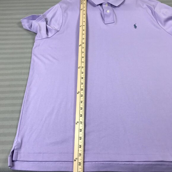 Polo Ralph Lauren Polo Shirt Mens 2XL Lavender Cotton Pony Logo Short Sleeve - Picture 6 of 8